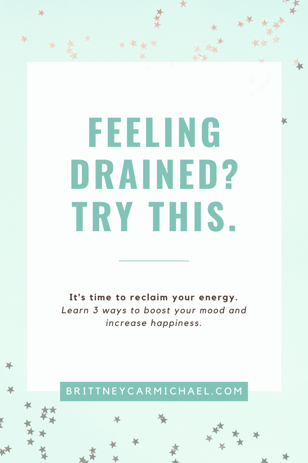 Feeling Drained? Try This.
