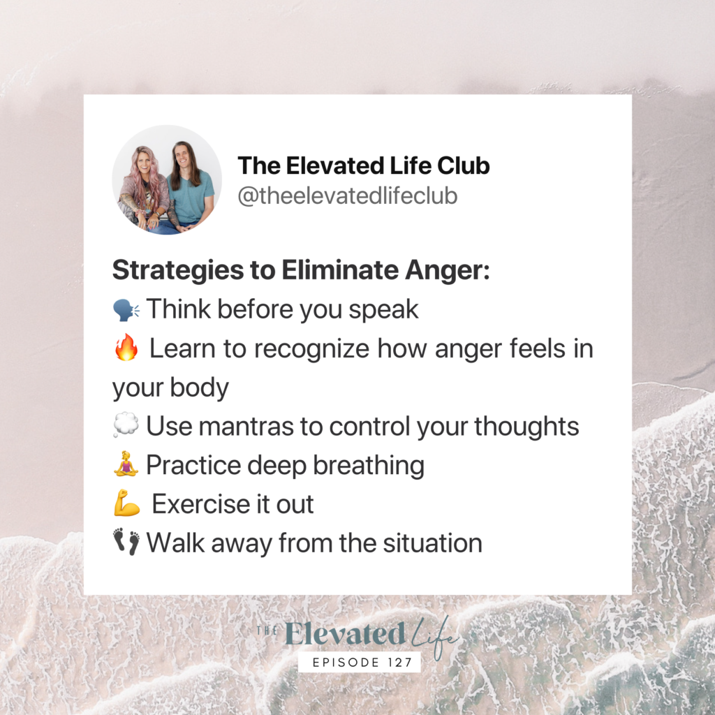 Do you have strategies for eliminating anger when it shows up in your life?

Out of all our emotions, one of the most toxic ones we hold onto for far too long is anger. Anger usually shows up when something is unfair, and when we hold onto that feeling of resentment and we harbor it in our physical system, it can show up as dis-ease. When this happens, it can boil over into all different parts of your life, infiltrating your relationships, your attitude, and even your confidence.

In this episode of The Elevated Life, we're sharing "3 Strategies for Eliminating Anger" so you can learn tips and tools to manage your anger and prepare yourself, so you don't fully snap. If you've struggled with anger and you're finding it hard to control yourself when you snap at people, this episode is absolutely for you!