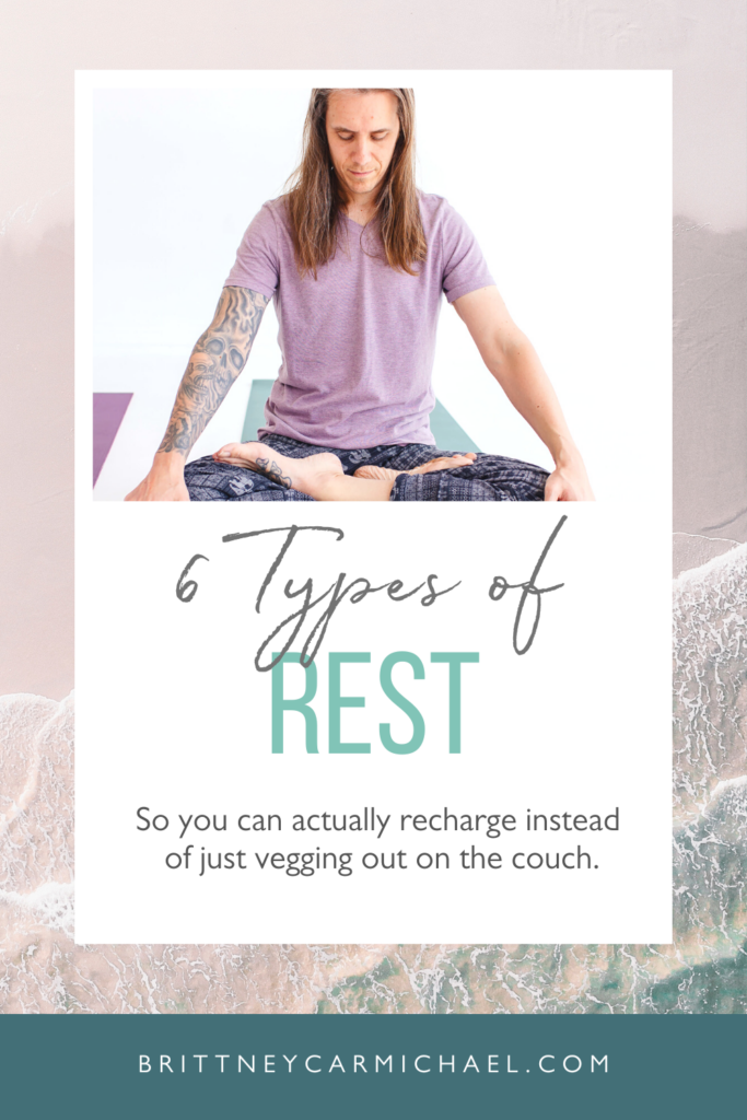 When was the last time that you truly let yourself rest?

Rest is almost a dreaded word in our culture, but is actually much needed in the balance of  life and being able to recharge. When you're going after big goals, you have to use a lot of energy, and so in order to continue and sustain that momentum, rest must be a part of the equation. 

In this episode of The Elevated Life, we're sharing "6 Types of Rest" so you can actually recharge instead of just vegging out on the couch. If you are trying to find balance in your life this summer, then this episode is for you!
